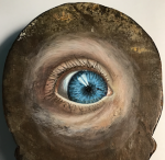 "Auge 1", Acryl auf Holz, H13B9,5T4,5cm, 2024 (verkäuflich)