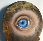 "Auge2", Acryl auf Holz, H13B9,5T4,5cm, 2024 (verkäuflich)