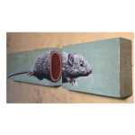 Diptychon "Maus", Acryl auf Holz, B17H6T2,5 und B9H6T2,5cm, 2024 (verkäuflich)